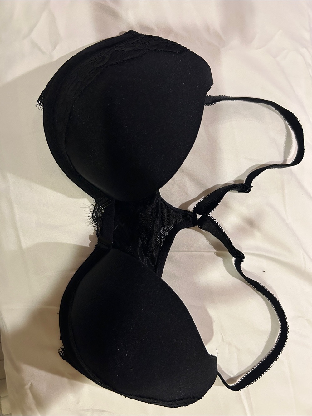 Ambrielle Black Lace-Trim front open Bra 34c